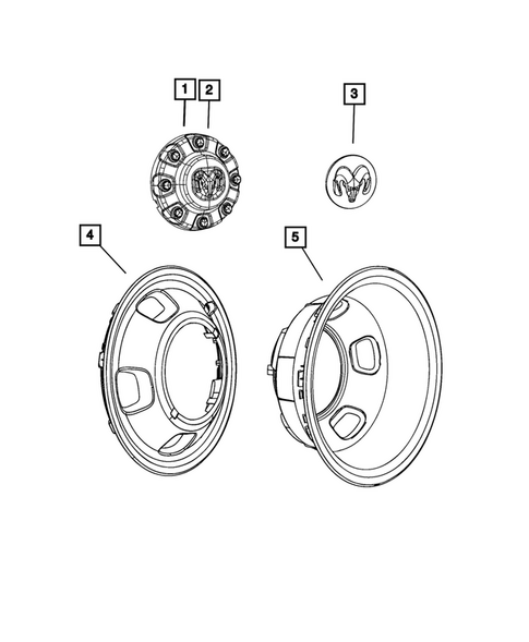 Wheel Covers and Center Caps for 2025 Ram 3500 #1