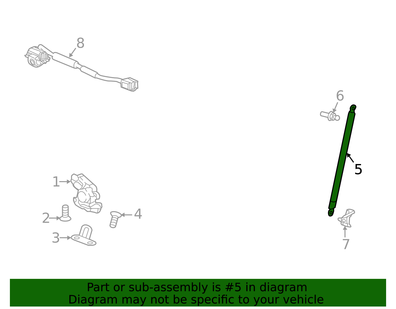 74870-TLA-A01 - Lift-Gate Lift Support 2017-2022 Honda CR-V | Honda ...