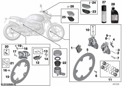 Brake Service for 2020 BMW-Motorrad R nineT Scrambler #0