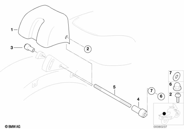 71607659776 - Frame and Mounting Parts: Cover -  for BMW-Motorrad Image