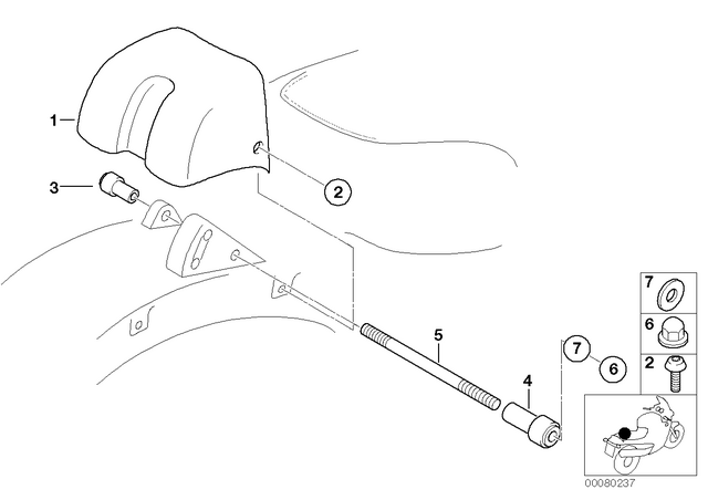 71607659782 - : Spacer Sleeve, Right for BMW-Motorrad Image