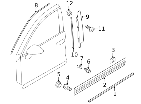 Exterior Trim - Front Door for 2017 Porsche Cayenne #0