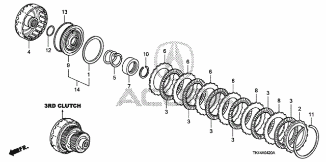 AT Clutch (3rd) (5AT) for 2011 Acura TL #0