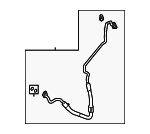 LR131141 - HVAC: Pressure Hose for Land Rover: Defender 110, Defender 130, Defender 90 Image