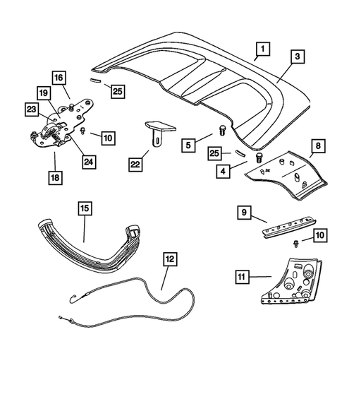 Roof for 2008 Chrysler Crossfire #0