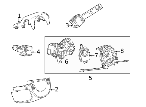 Shroud, Switches & Levers for 2010 Saab 9-5 #0
