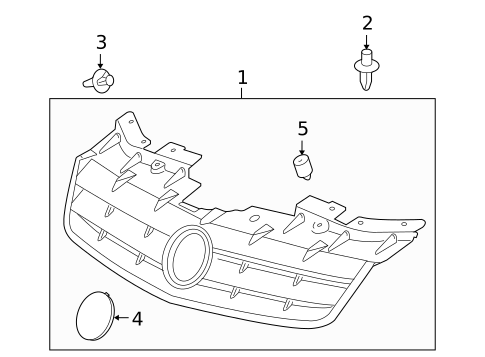 Grille & Components for 2007 Cadillac STS #1