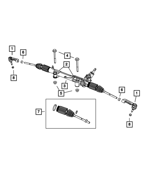 Steering Gear for 2012 Jeep Liberty #0