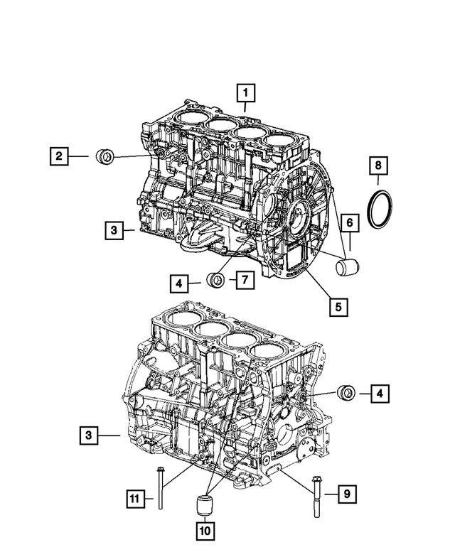 5183906AH - 2.4L Gas; Engine: Short Block Engine for Mopar Image image