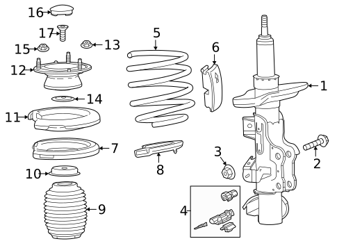 Struts & Components for 2016 Cadillac ATS #1