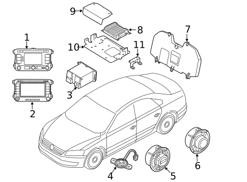 Sound System for 2012 Volkswagen Passat #0
