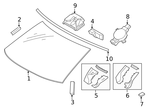 Glass - Windshield for 2023 Toyota GR Supra #0