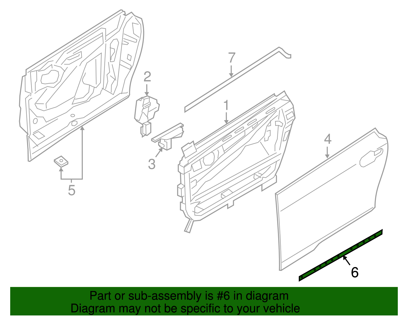 Lower Weather-Strip - BMW (51767301749)
