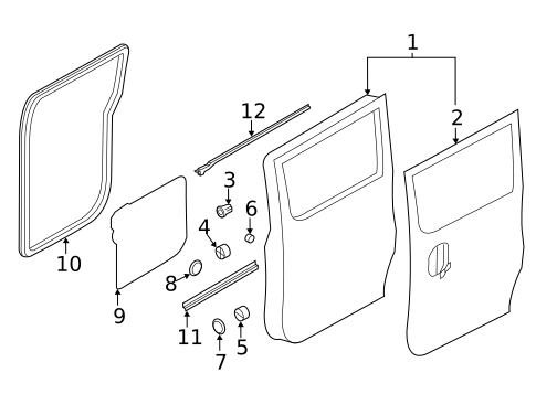 Door & Components for 2019 Nissan NV200 #1