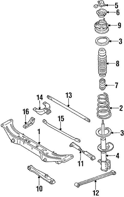 Struts & Suspension Components for 1991 Mazda MX-6
