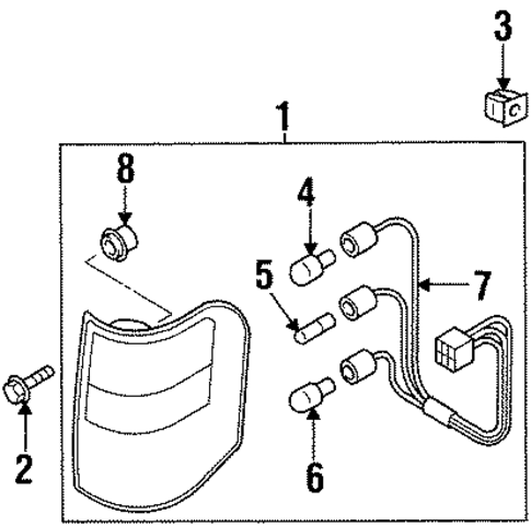 Bulbs - Chassis for 2004 Isuzu Axiom #1
