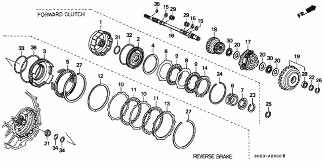 CVT Input Shaft - Forward Clutch (M4VA) for 1997 Honda Civic #0