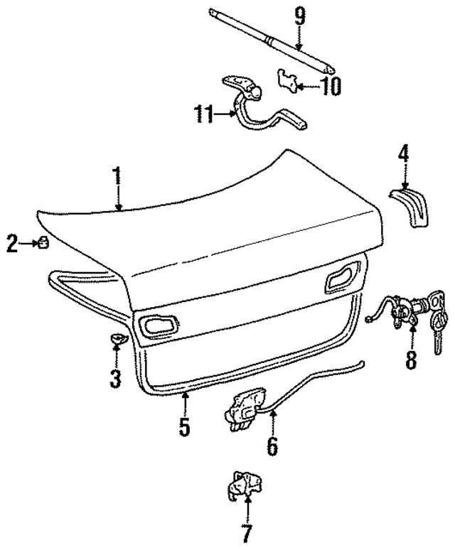 6445550010 - : Deck Lid Stop Buffer for Lexus Image