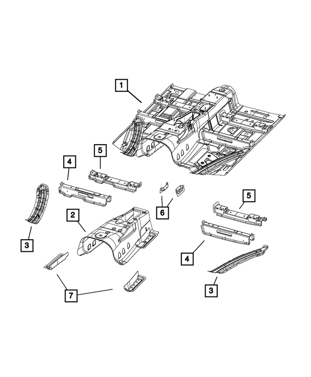 « 68174048AA – Body Sheet Metal Except Doors : Plancher Extension pour Mopar Image »