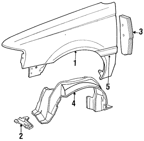 Fender & Components for 1993 Ford Tempo #0