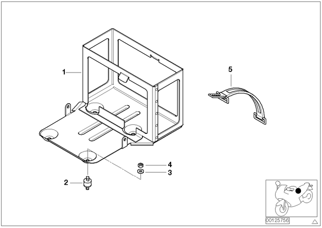 61212306489 - : Battery Tray for BMW-Motorrad Image