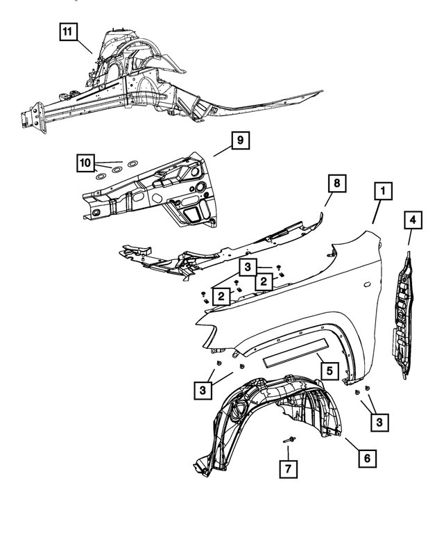 6503193 - Body Sheet Metal Except Doors: Hex Head Bolt And Coned Washer for Mopar Image