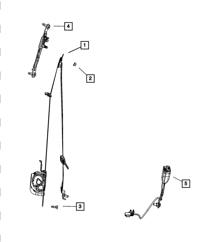 « 1HZ082L1AH – Restraints : Avant, Extérieure Ceinture De Securite, Côté Droit pour Mopar Image »