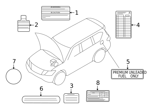 Labels for 2018 INFINITI QX80 #0