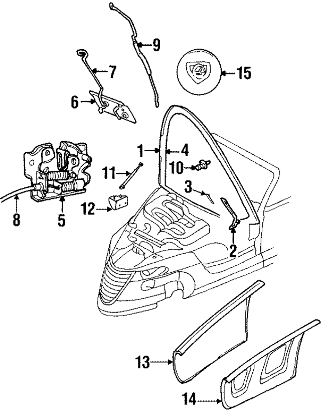 4708439AB - Body: Hood Lock for Mopar Image