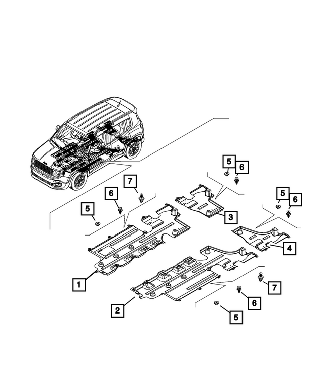 68530956AA - Body Sheet Metal Except Doors: Floor Pan Shield for Mopar Image