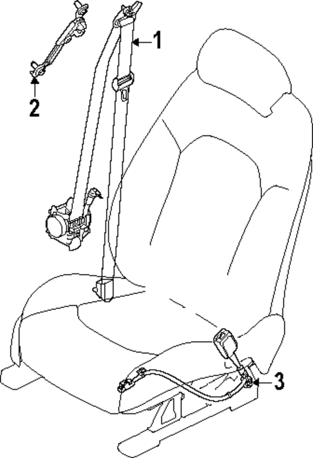 88810L1510YTH - : Seat Belt Assembly for Hyundai Image