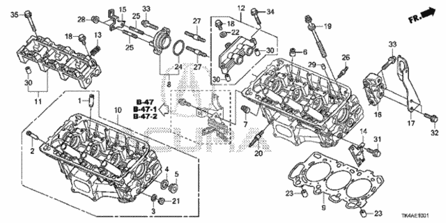 Rear Cylinder Head for 2014 Acura TL #0