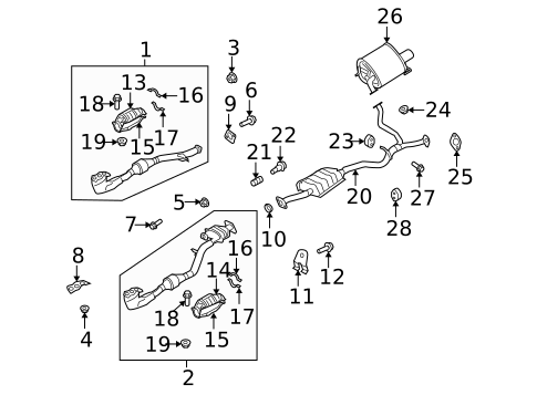 Exhaust Components for 2009 Subaru Outback #0