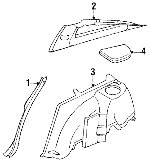 Interior Trim - Quarter Panels for 1988 Nissan 300ZX #0