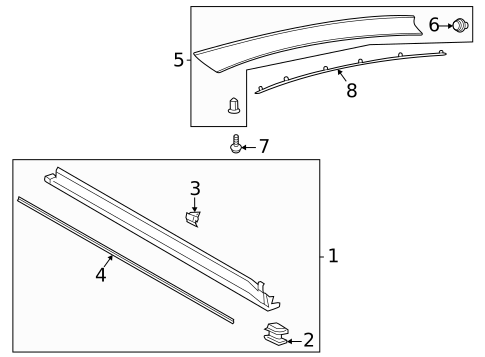 Exterior Trim - Pillars for 2021 Lincoln Corsair #0