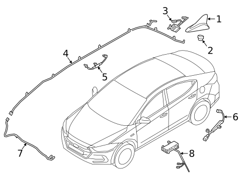 Antenna & Radio for 2020 Hyundai Elantra #0