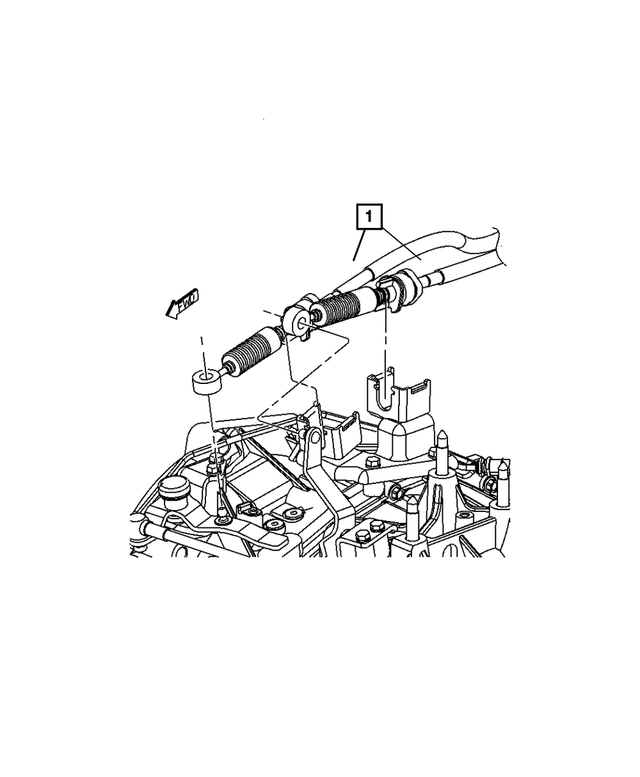 5038027AE - 6 SPEED MANUAL GETRAG DMT6: Gear Selector Cable for Mopar Image