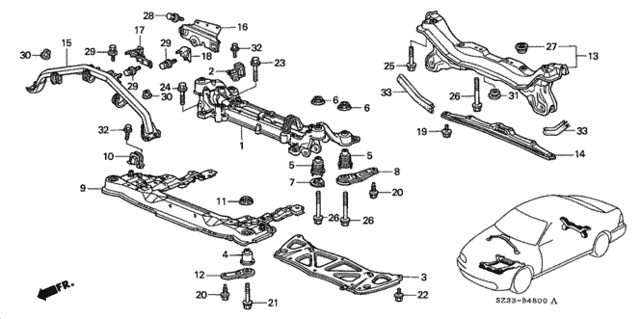 Cross Beam for 1997 Acura RL #0