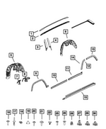 68448151AB - Exterior Ornamentation: Luggage Rack Cover, Left for Jeep: Grand Cherokee Image