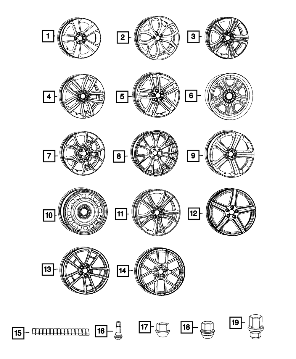 1ZV91LAUAB - Aluminum Wheel-Granite Crystal 2017-2019 Dodge