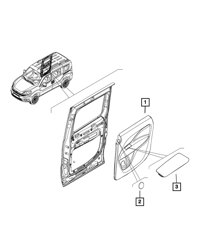 6EH31LXHAA - Interior Trim: Sliding Door Trim Panel, Right for Mopar Image