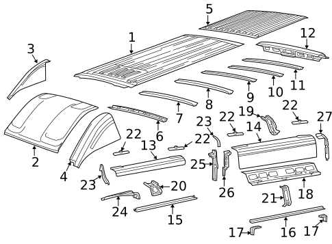 Roof & Components for 2022 Ram ProMaster 2500 #1