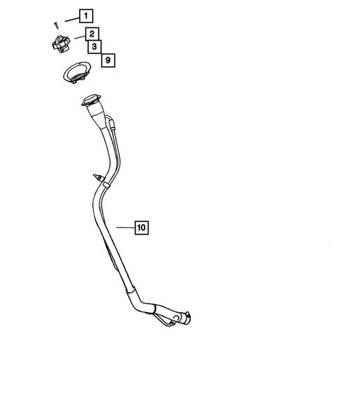 Fuel Tank Filler Tube for 2005 Chrysler PT Cruiser #0