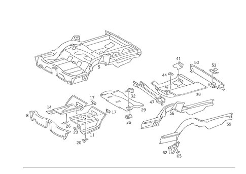 Rear End Floor for 1988 Mercedes-Benz 300CE #1