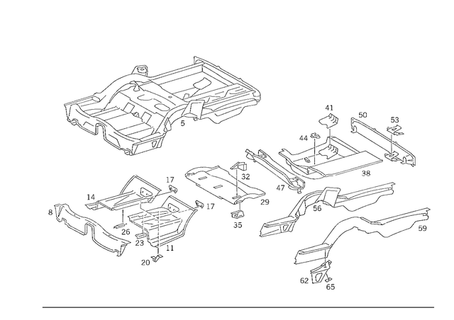 1246100261 - Substructure: Rear-End Floor for Mercedes-Benz Image image