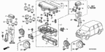 38252S3MA01 - Electrical/Exhaust/Heater/Fuel: GROMMET, RELAY BOX for Honda Image