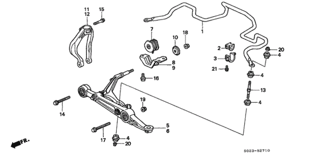 Front Lower Arm (1) for 1997 Honda Civic #0