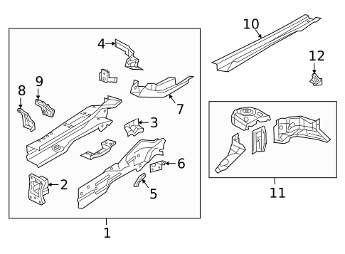 Structural Components & Rails for 2019 Audi Q3 #0
