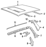 1267240 - Body: Inner Side Rail Reinforcement for Volvo: 740, 760 Image