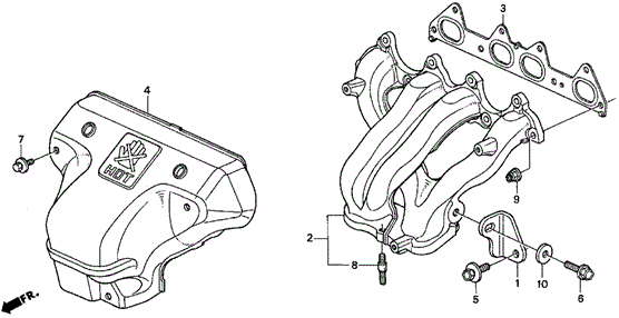Exhaust Manifold (1) for 1998 Acura CL #0